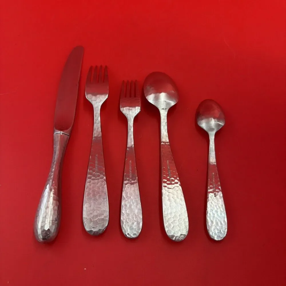 5 Williams Sonoma Nouveau Collection 18/10 Stainless Flatware Place Setting